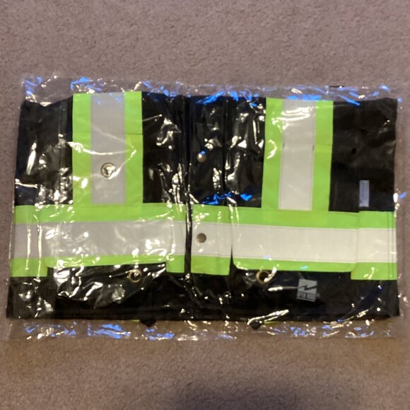 NWT Viking Black Surveyor Safety Vest Size L Reflective Material Class 1 Level 2 - Picture 7 of 8